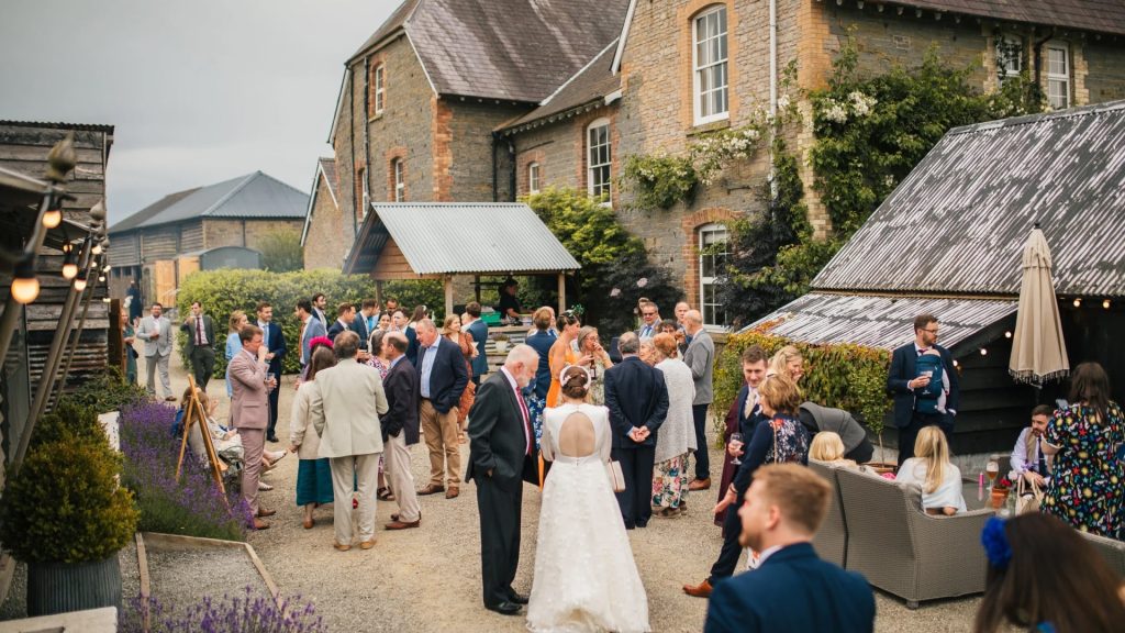 guests at wedding venue