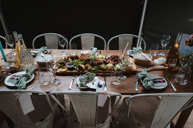 Grazing board on a table