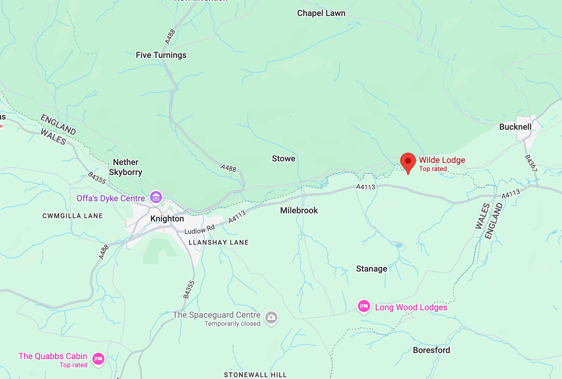Map of WIlde Lodge